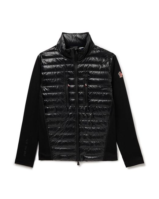 Moncler Grenoble Panelled Jersey and Quilted Ripstop Down Jacket