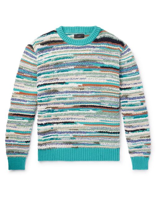 Alanui Madurai Striped Cotton-Blend Sweater