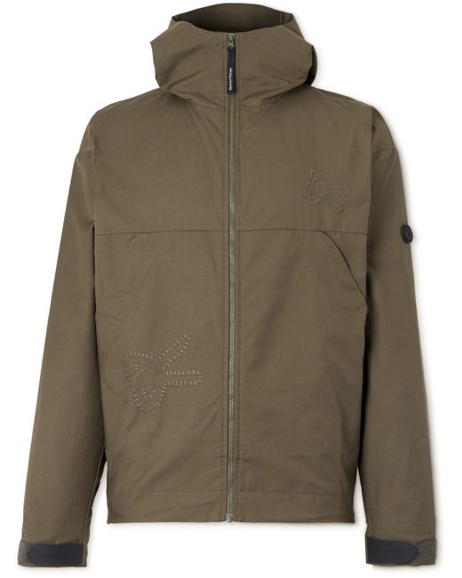 District Vision Logo-Embroidered Organic Cotton-Blend Twill Hooded Jacket