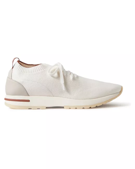 Loro Piana 360 Flexy Leather-Trimmed Knitted Wish Wool Sneakers