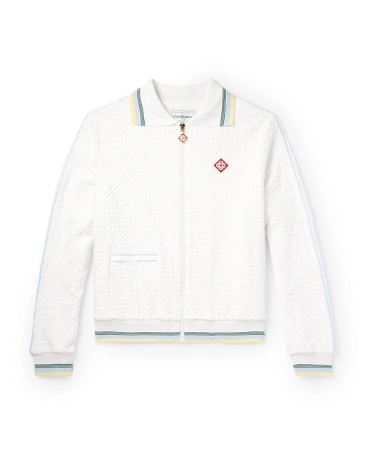 Casablanca Logo-Jacquard Cotton-Blend Terry Track Jacket