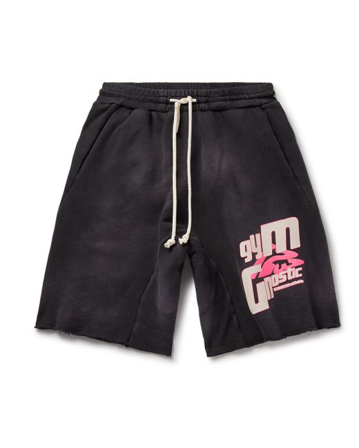Rrr123 USO Straight-Leg Logo-Print Cotton-Jersey Drawstring Shorts