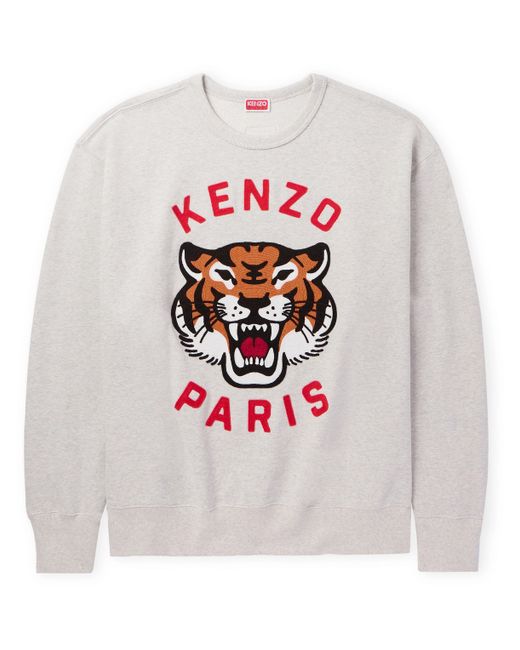 Kenzo Logo-Appliquéd Cotton-Jersey Sweatshirt