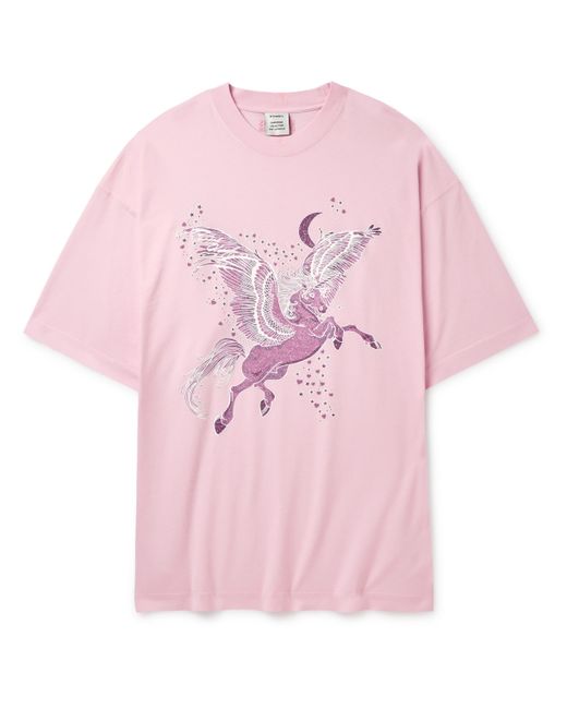 Vetements Flying Unicorn Oversized Printed Cotton-Jersey T-Shirt