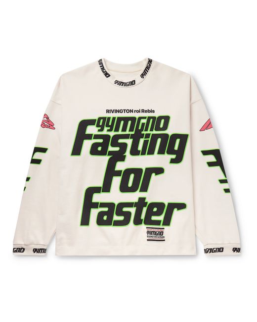 Rrr123 Fasting for Faster Oversized Printed Appliquéd Cotton-Jersey Sweatshirt
