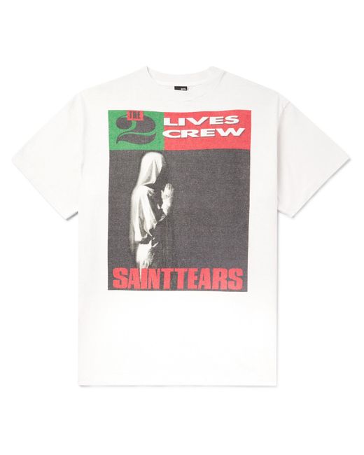 Saint Mxxxxxx Denim Tears Saint Printed Cotton-Jersey T-Shirt