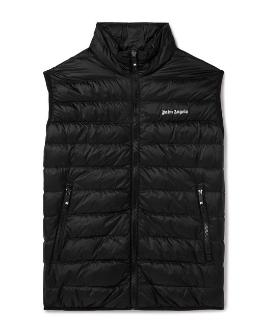 Palm Angels Logo-Embroidered Quilted Shell Down Gilet