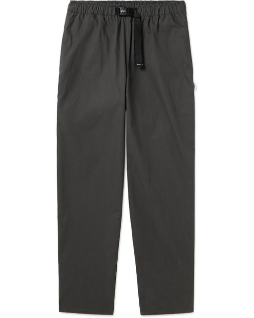 Wtaps Tapered Belted Cotton-Blend Trousers