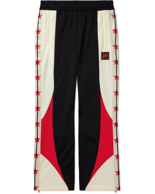Palm Angels Haas F1 Straight-Leg Printed Colour-Block Jersey Track Pants