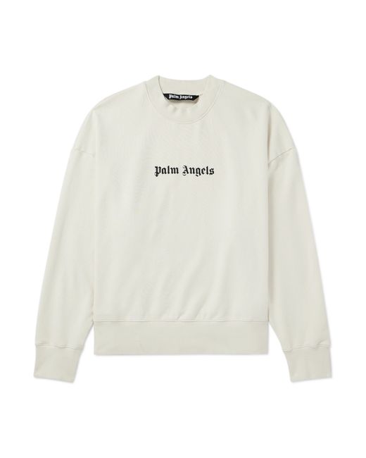 Palm Angels Logo-Print Cotton-Jersey Sweatshirt