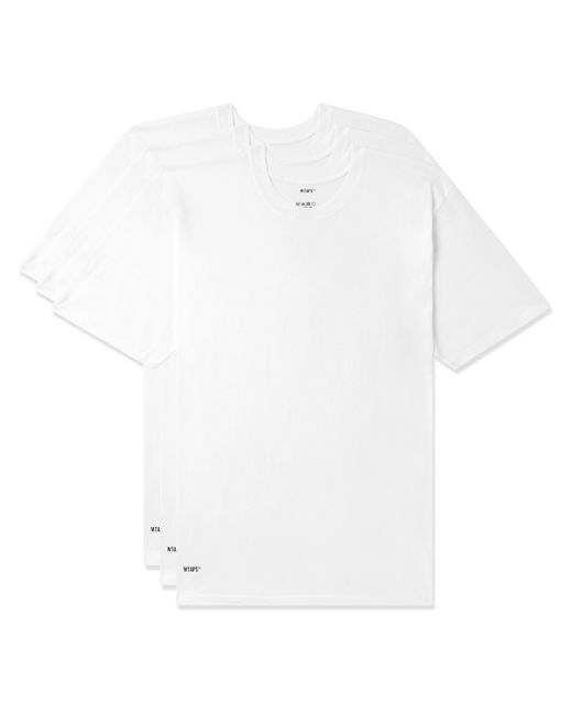 Wtaps Three-Pack Logo-Print Cotton-Jersey T-Shirts