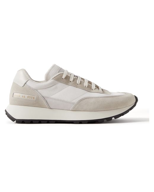 Common Projects Track Classic Leather and Suede-Trimmed Ripstop Sneakers