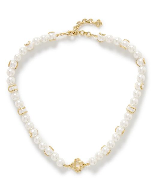 Casablanca Gold-Plated Faux Pearl Necklace