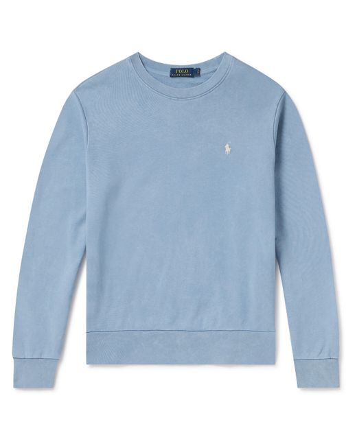 Polo Ralph Lauren Logo-Embroidered Cotton-Blend Jersey Sweater