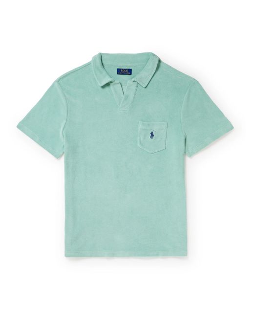 Polo Ralph Lauren Logo-Embroidered Cotton-Blend Terry Polo Shirt