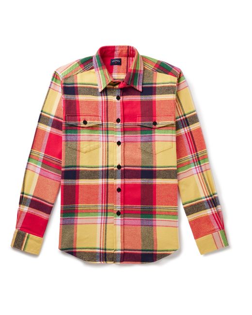 Noah NYC Checked Brushed Cotton-Flannel Shirt