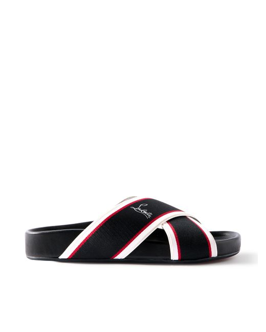 Christian Louboutin Striped Webbing Sandals