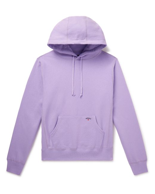 Noah NYC Logo-Embroidered Cotton-Jersey Hoodie