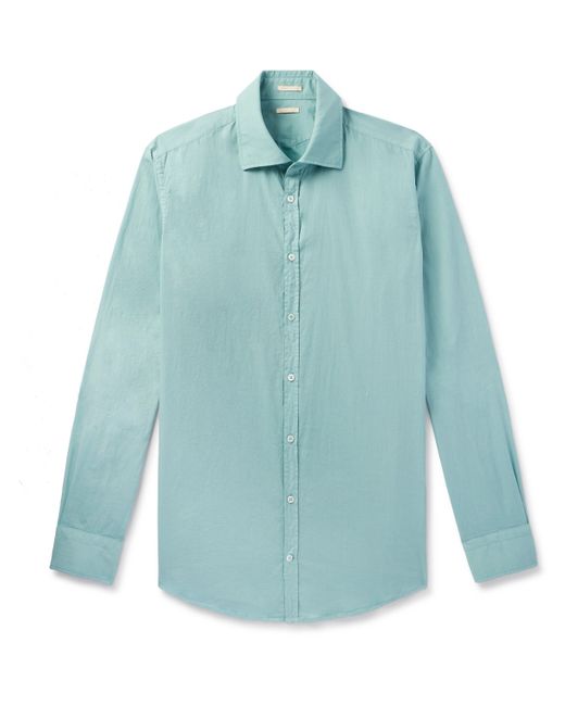 Massimo Alba Genova Cutaway-Collar Cotton-Voile Shirt