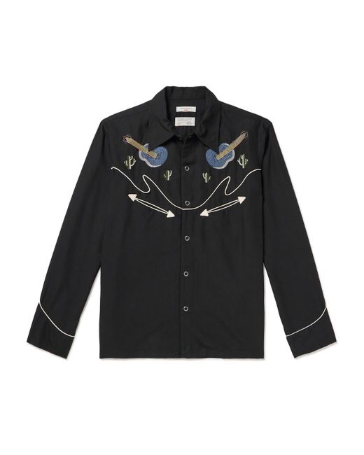 Nudie Jeans Gonzo Embroidered Lyocell Western Shirt