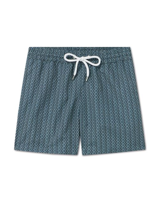 Frescobol Carioca Slim-Fit Short-Length Printed Recycled Swim Shorts