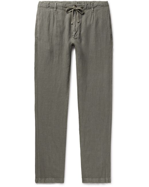 Hartford Tanker Slim-Fit Straight-Leg Linen Drawstring Trousers