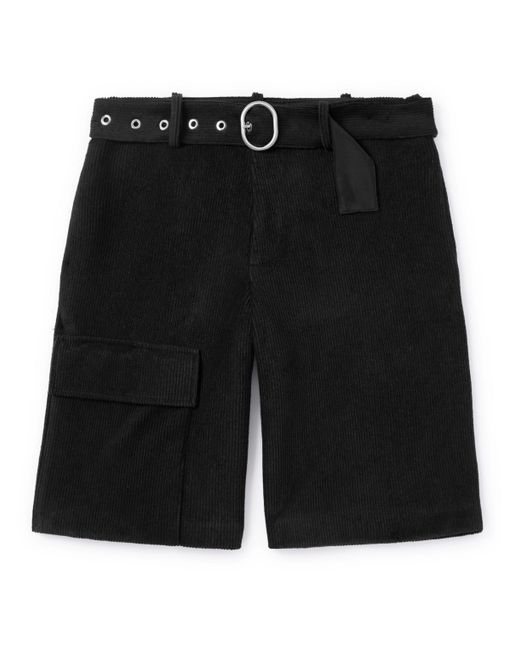 Jil Sander Straight-Leg Belted Cotton-Blend Corduroy Shorts