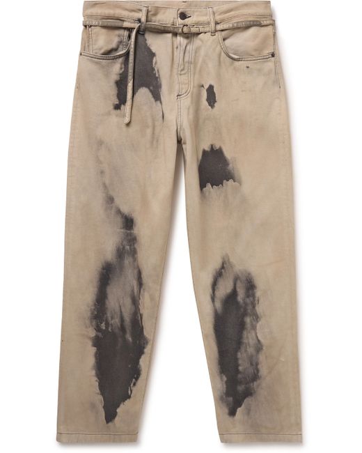 Acne Studios 1991 Toj Straight-Leg Belted Tie-Dyed Jeans