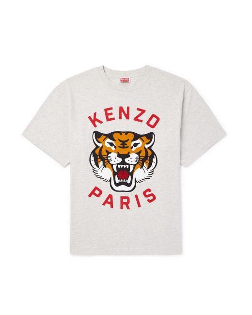 Kenzo Lucky Tiger Logo-Print Cotton-Jersey T-Shirt