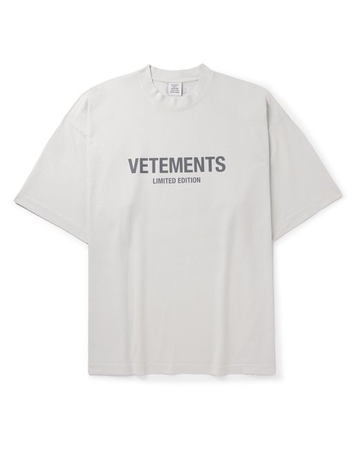 Vetements Logo-Print Cotton-Jersey T-Shirt