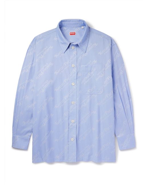Kenzo VERDY Oversized Logo-Jacquard Cotton Shirt