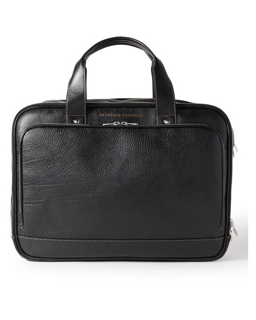 Brunello Cucinelli Full-Grain Leather Briefcase