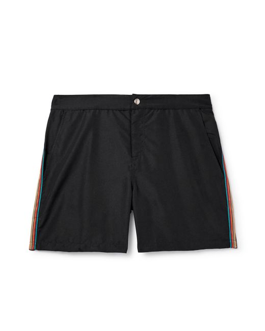 Paul Smith Slim-Fit Mid-Length Striped Recycled Swim Shorts