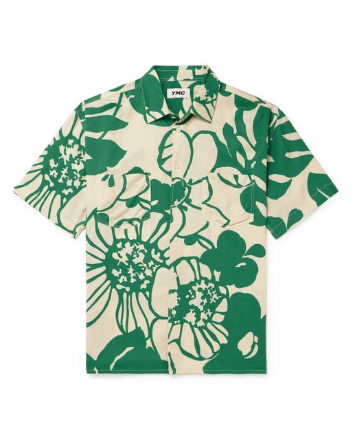 Ymc Mitchum Floral-Print Twill Shirt