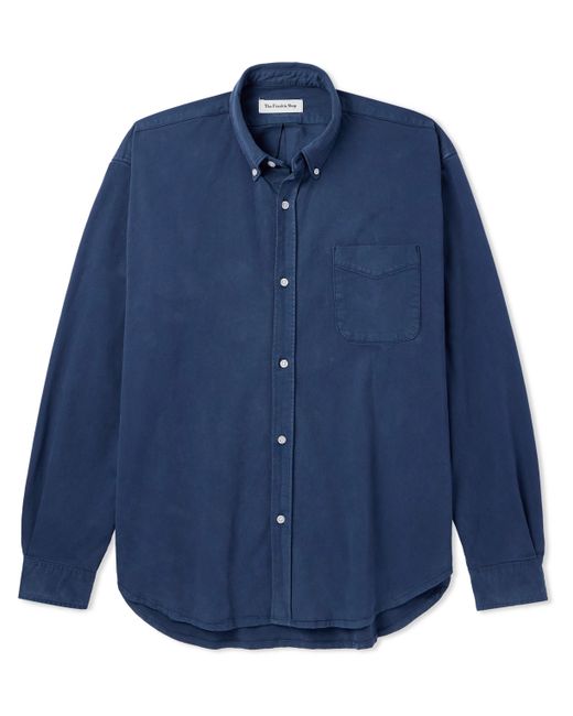 The Frankie Shop Sinclair Button-Down Collar Cotton-Blend Twill Shirt