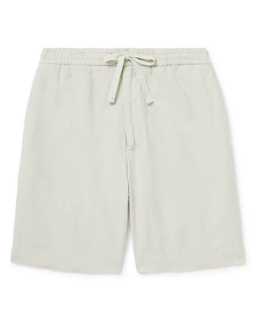 Officine Generale Phil Straight-Leg Garment-Dyed Lyocell Linen and Cotton-Blend Twill Shorts