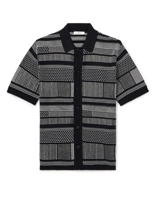 Mr P. Mr P. Striped Knitted Organic Cotton Shirt