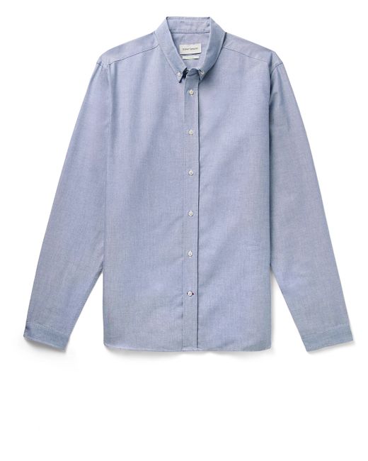Oliver Spencer Brook Button-Down Collar Birdseye Organic Cotton Shirt UK/US 14.5