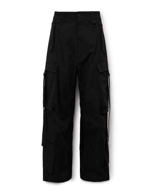 Givenchy Wide-Leg Embellished Cotton-Twill Cargo Trousers