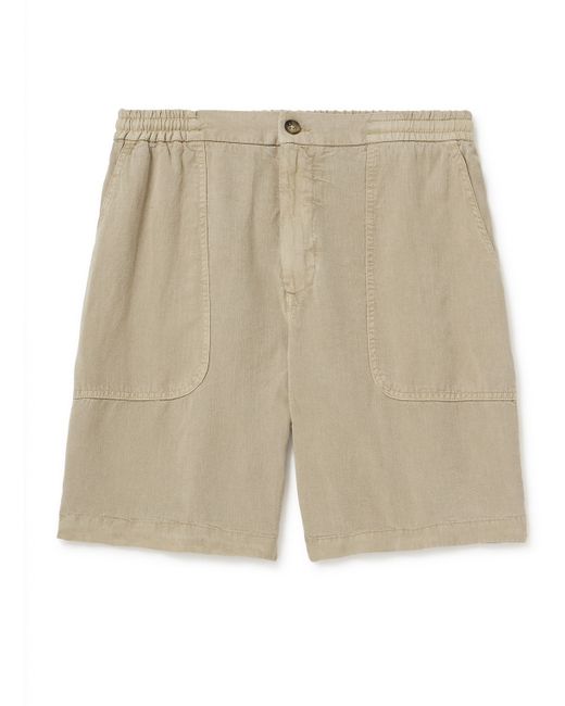 Altea Straight-Leg Lyocell and Linen-Blend Twill Bermuda Shorts