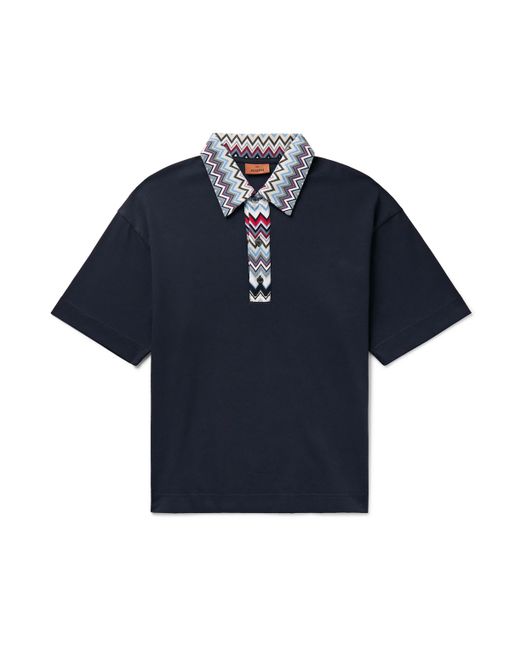 Missoni Striped Cotton-Jersey Polo Shirt