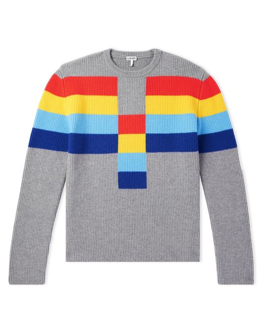 Loewe Striped Ribbed Wool Sweater
