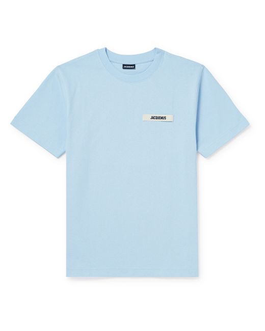 Jacquemus Grosgrain-Trimmed Logo-Embroidered Cotton-Jersey T-shirt