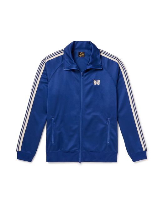 Needles Webbing-Trimmed Logo-Embroidered Tech-Jersey Track Jacket