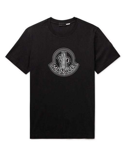 Moncler Logo-Appliquéd Printed Cotton-Jersey T-Shirt