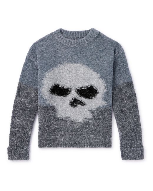 Erl Metallic Intarsia-Knit Sweater
