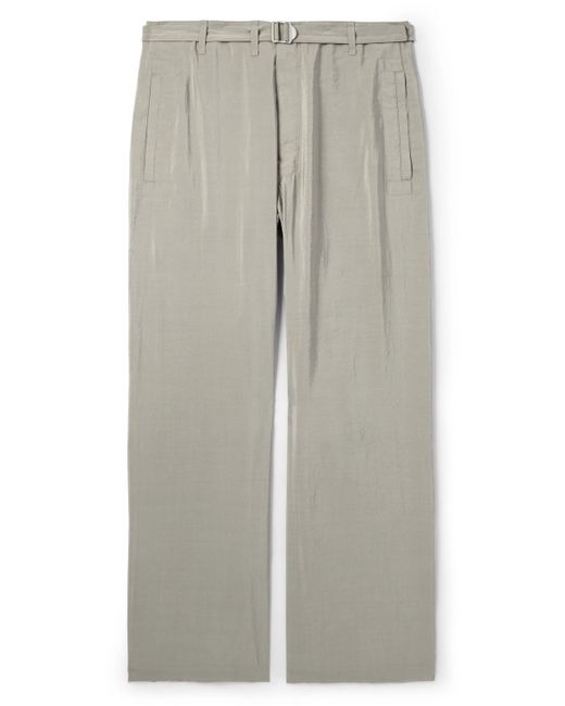 Lemaire Straight-Leg Belted Silk-Blend Trousers