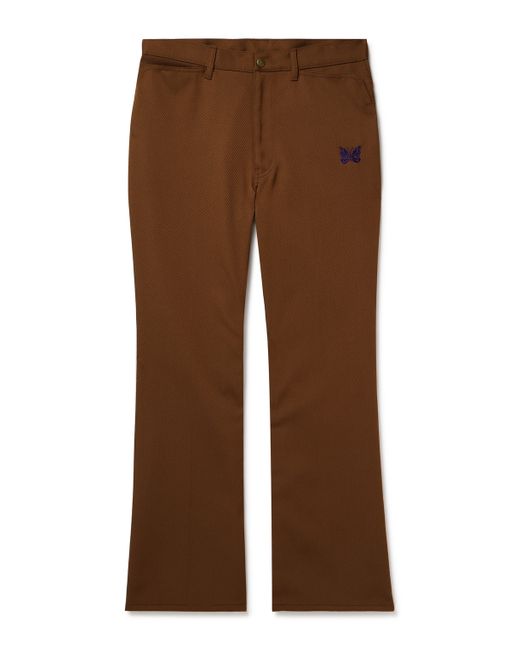 Needles Slim-Fit Bootcut Logo-Embroidered Twill Trousers