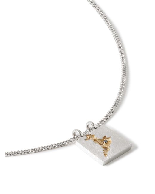 Tom Wood Mined Rhodium and Gold-Plated Diamond Pendant Necklace