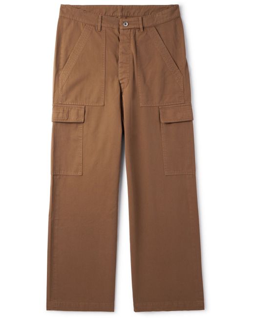 Rick Owens DRKSHDW Washed Cotton-Twill Cargo Trousers